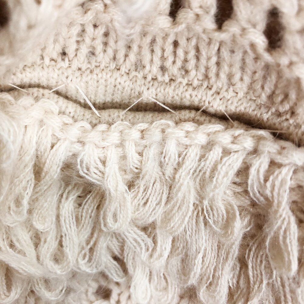 NWOT! SUNDANCE Natural Wonders Boho Crochet Knit Wool/Alpaca Cardigan in Cream - Picture 9 of 14